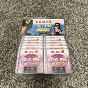 Maxwell 12 Pack DVD-RW Camcorder 30 minute 1.4 GB Disc New in Package Ships FREE